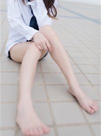 White shirt with bare feet(20)
